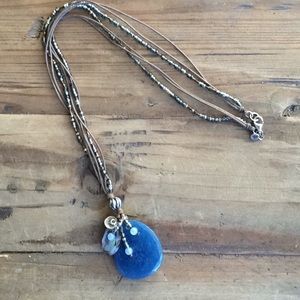 Retired Silpada Blue Quartzite Necklace 22”